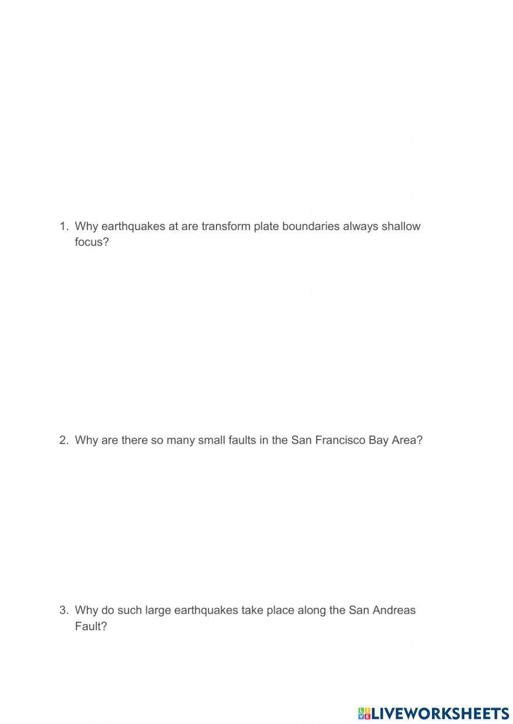 6.8 Earthquakes at Transform Plate Boundaries