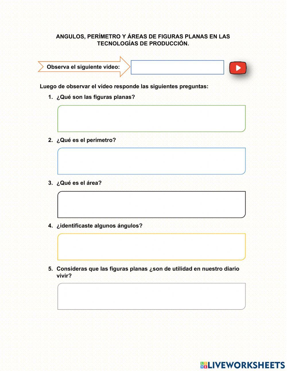 Angulos, perimtetros y areas de figuras planas