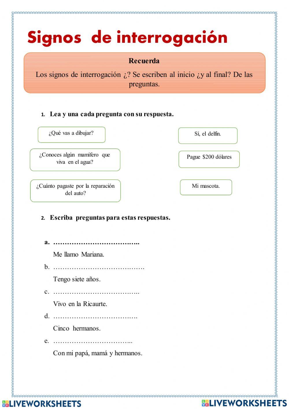Signos de interrogación