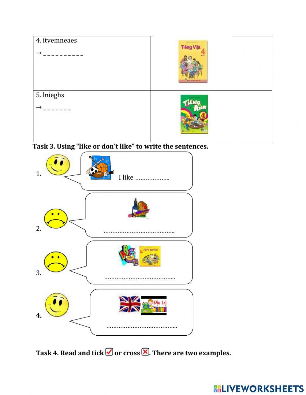 What subjects do you have today?