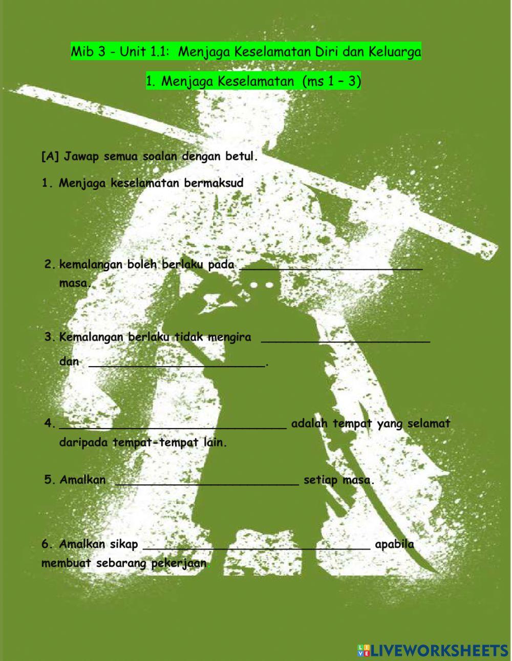 1.1 Menjaga Keselamatan