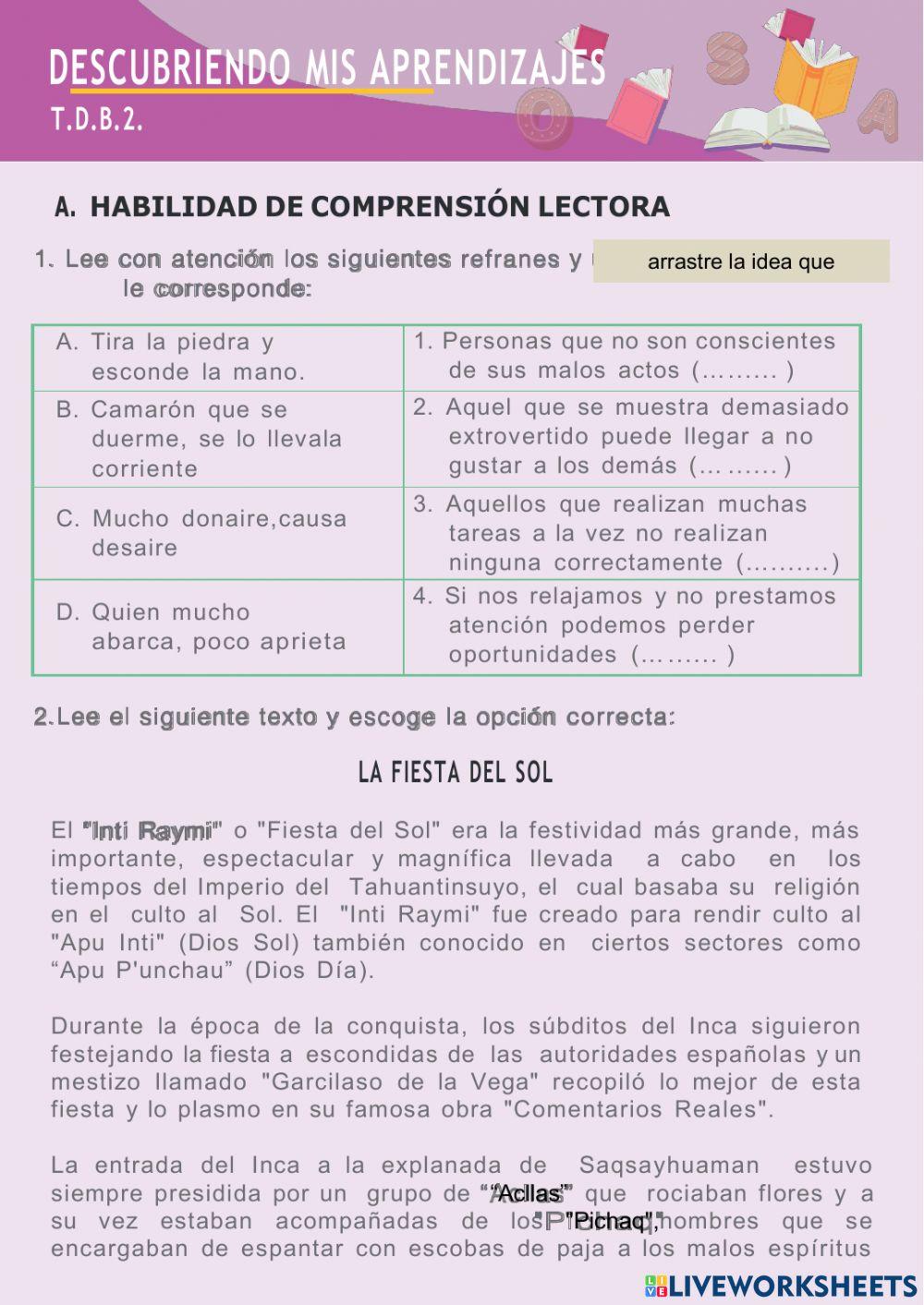 Habilidad de comprensión lectora