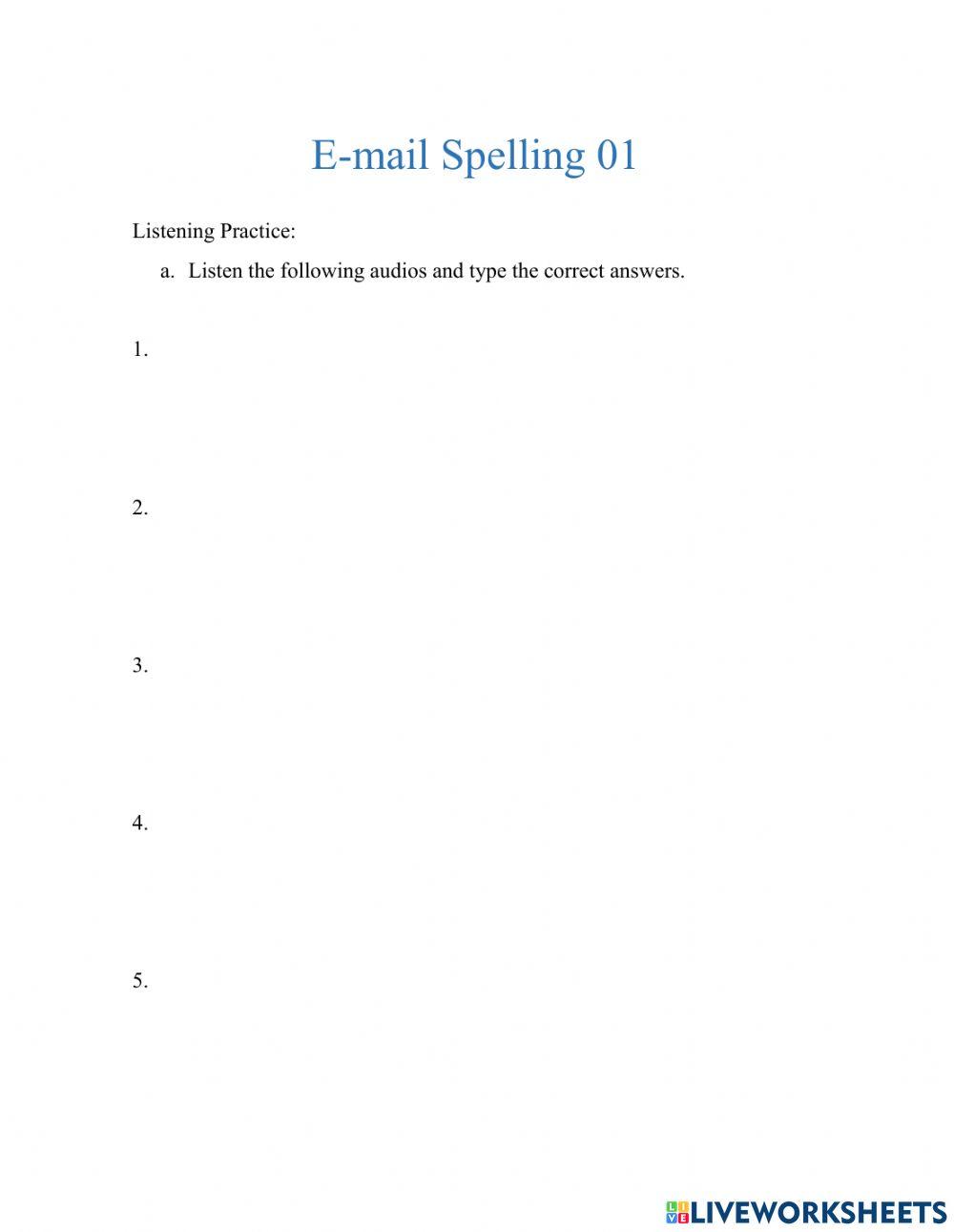 Email spelling 01