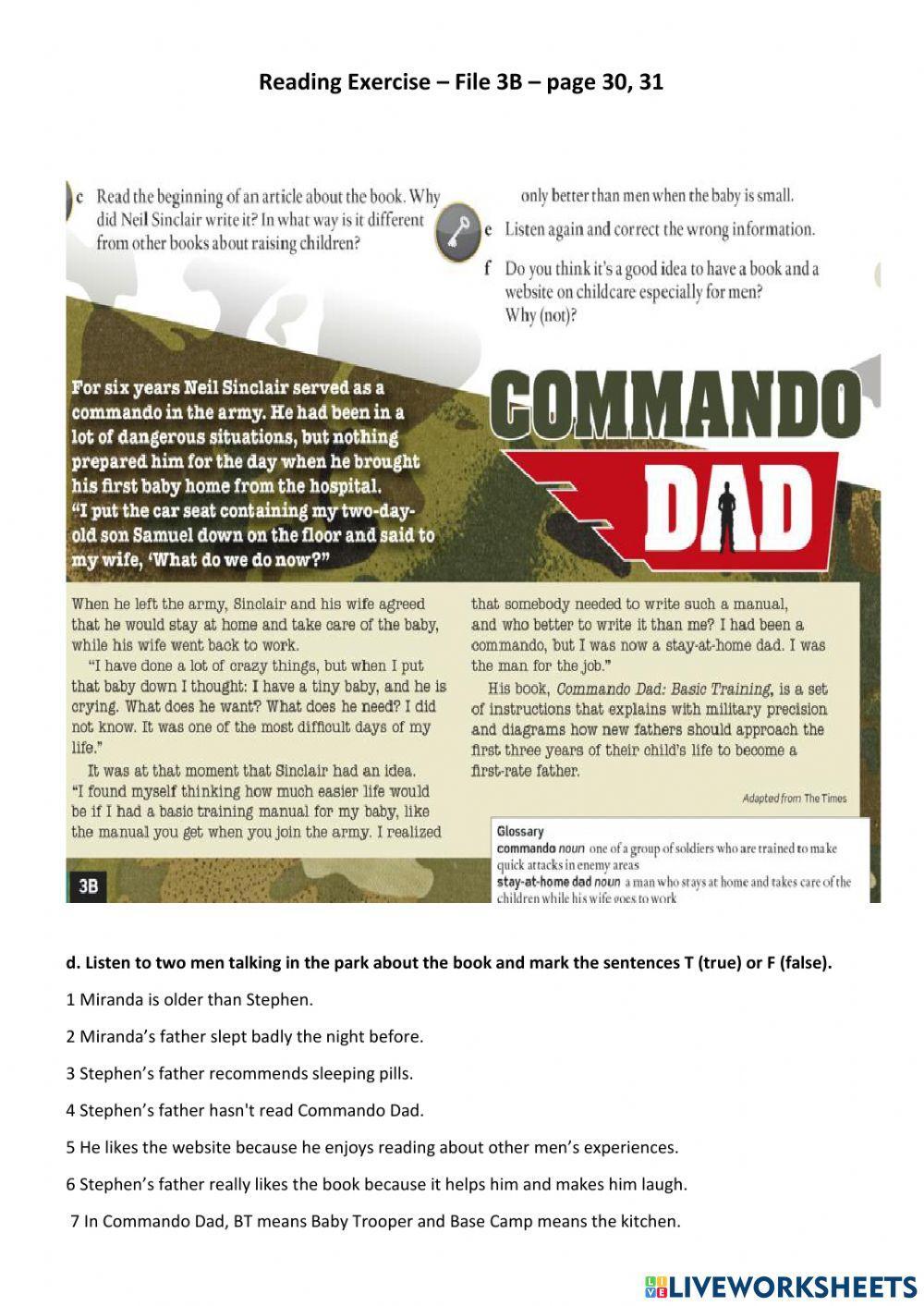 Reading - Commando Dad
