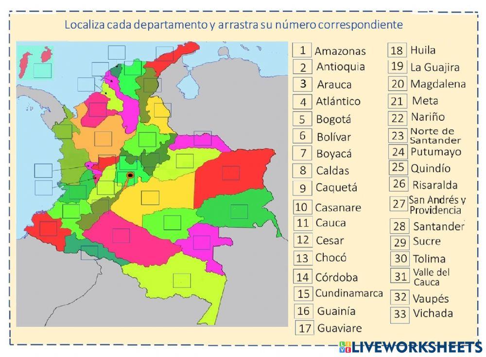 Departamentos de Colombia Departamentos de Colombia