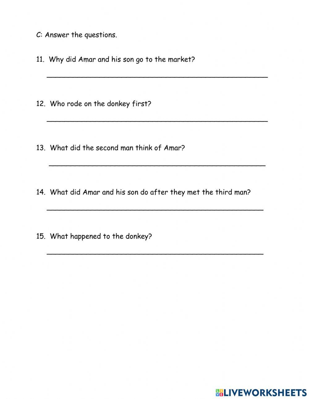 Reading Comprehension Year 4