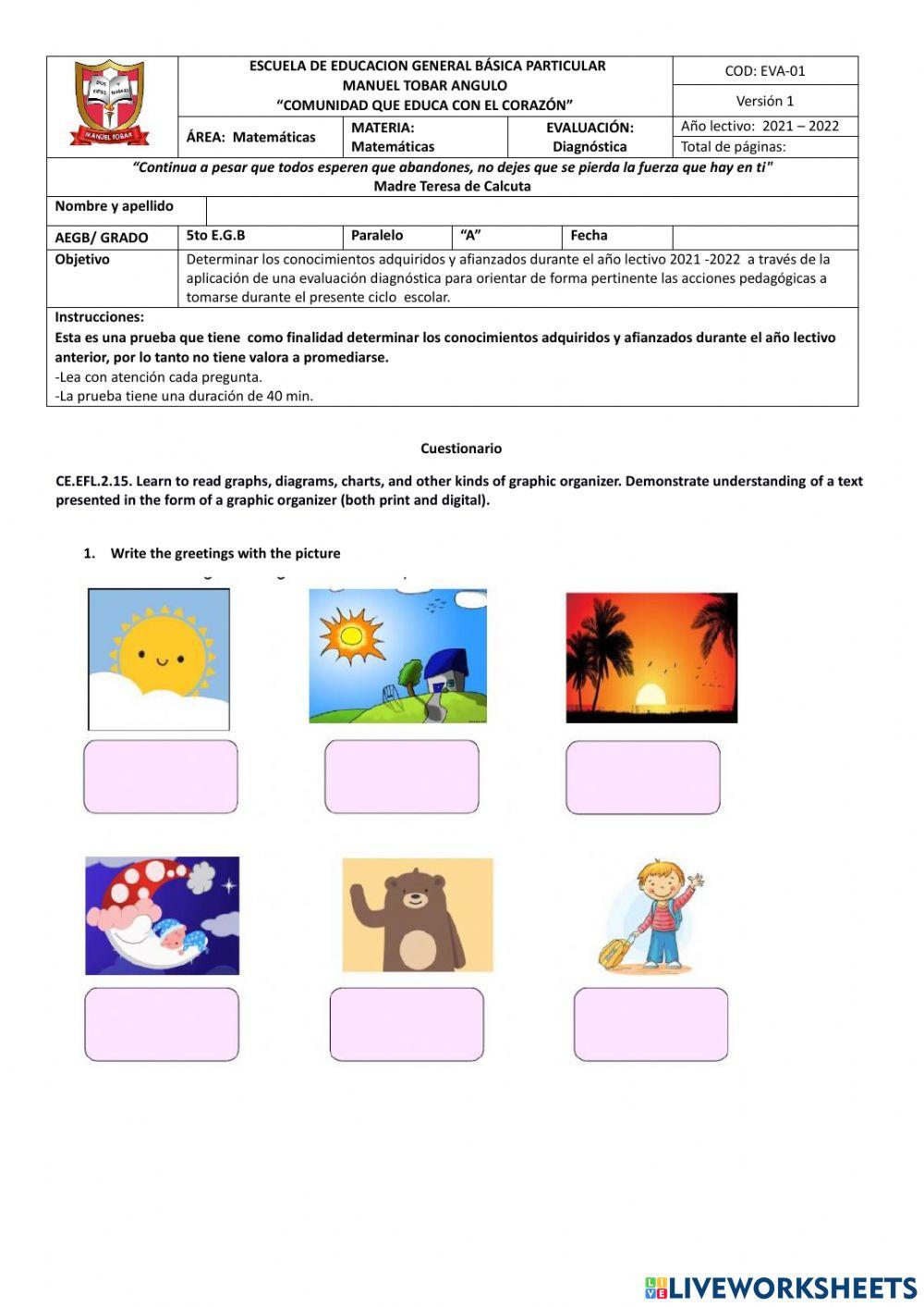 Evaluacion diagnostica