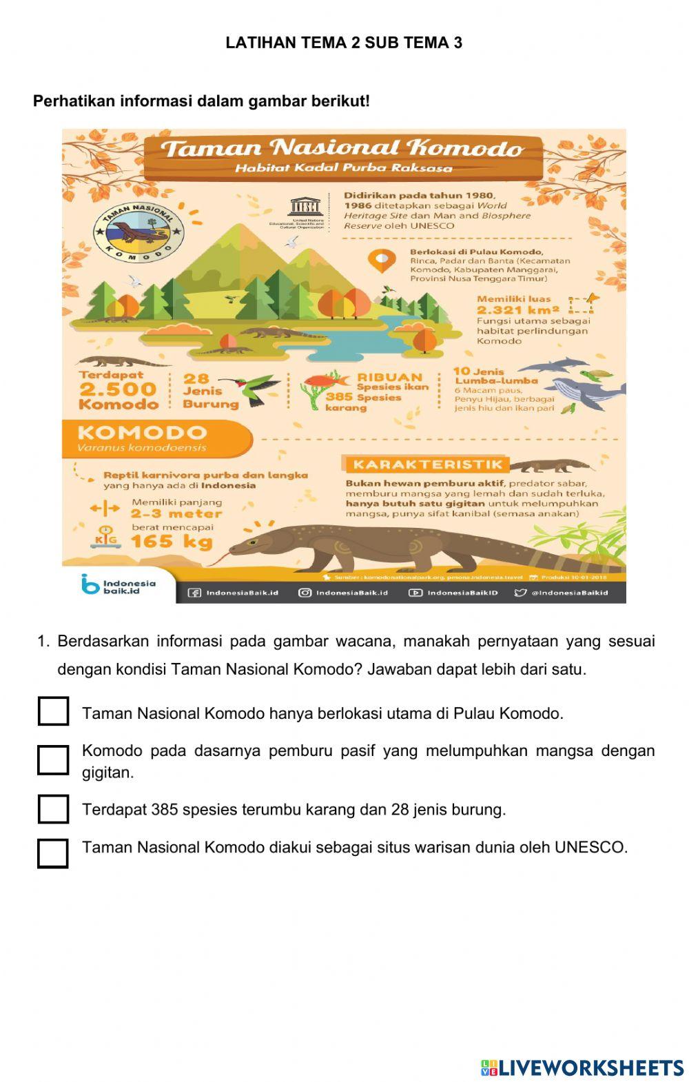 Latihan tema 2 sub tema 3