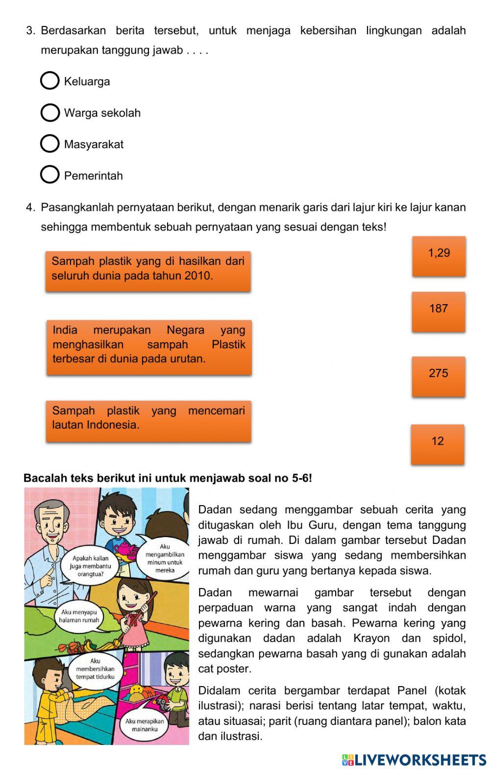 Latihan tema 2 sub tema 3