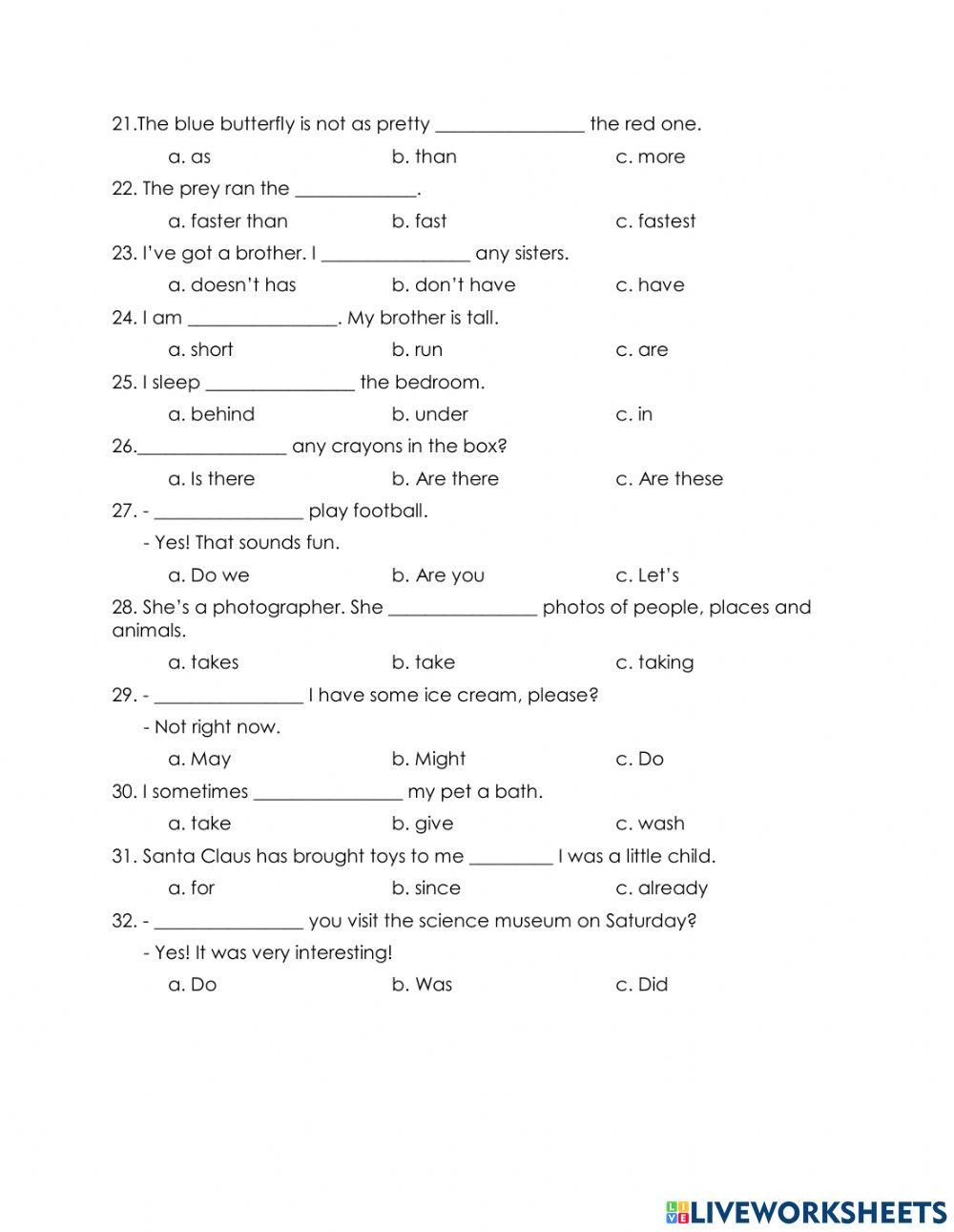 Lvt 6th diagnostic test
