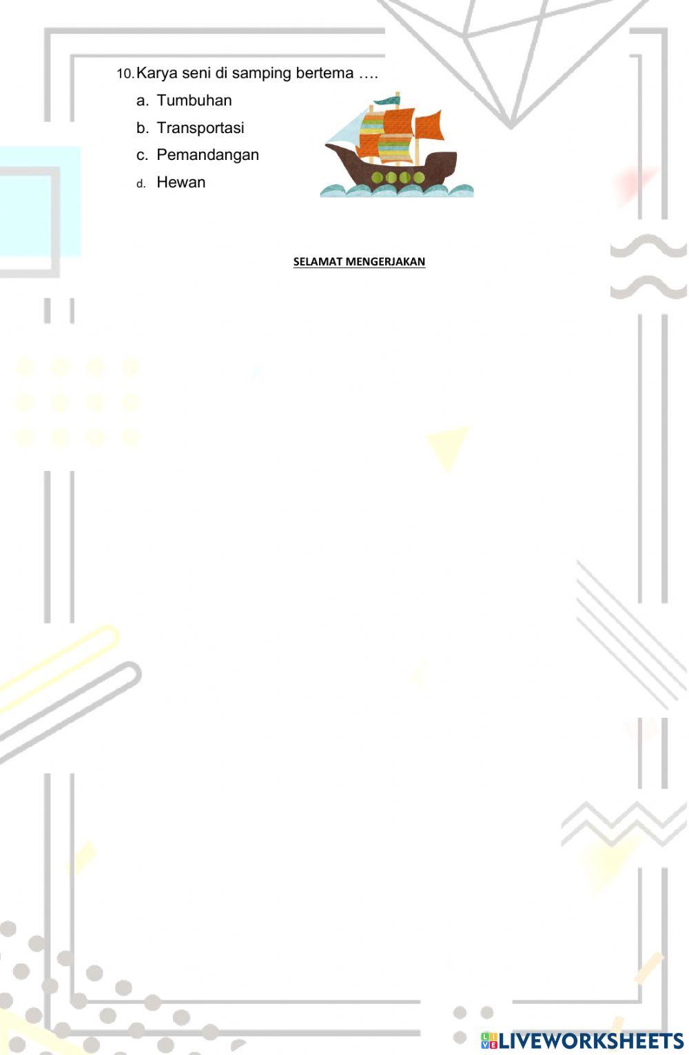 Evaluasi Tema 3 Subtema 1 Pembelajaran 5