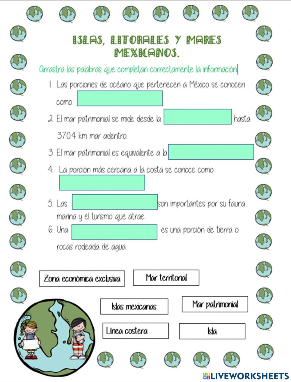 Islas, litorales y mares mexicanos