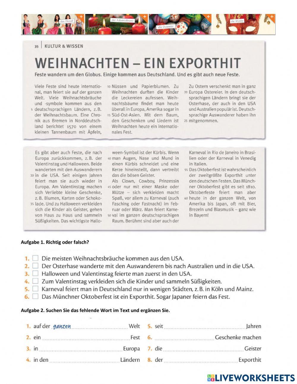 Feste - Ein Exporthit