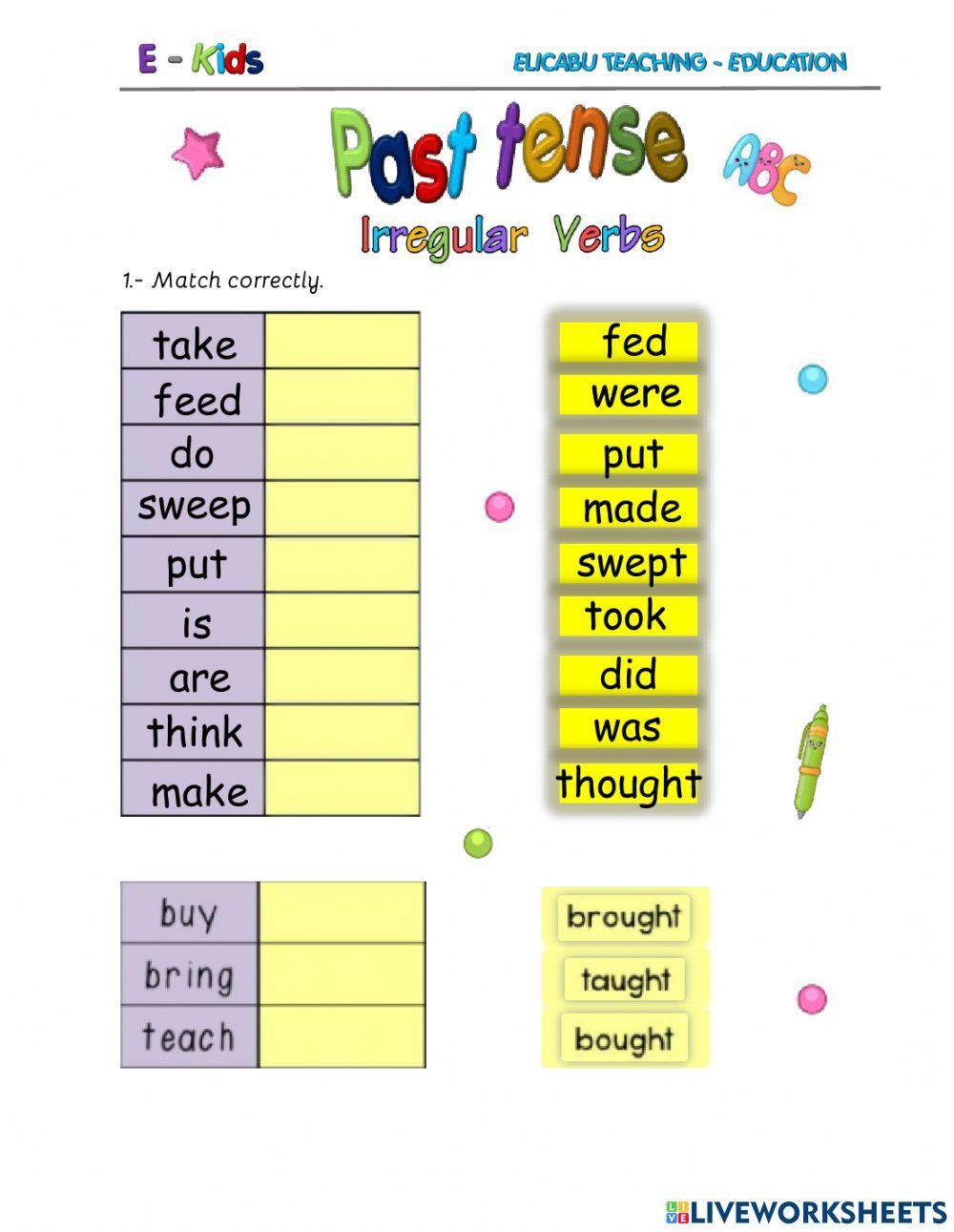 Past Tense - Irregular verbs