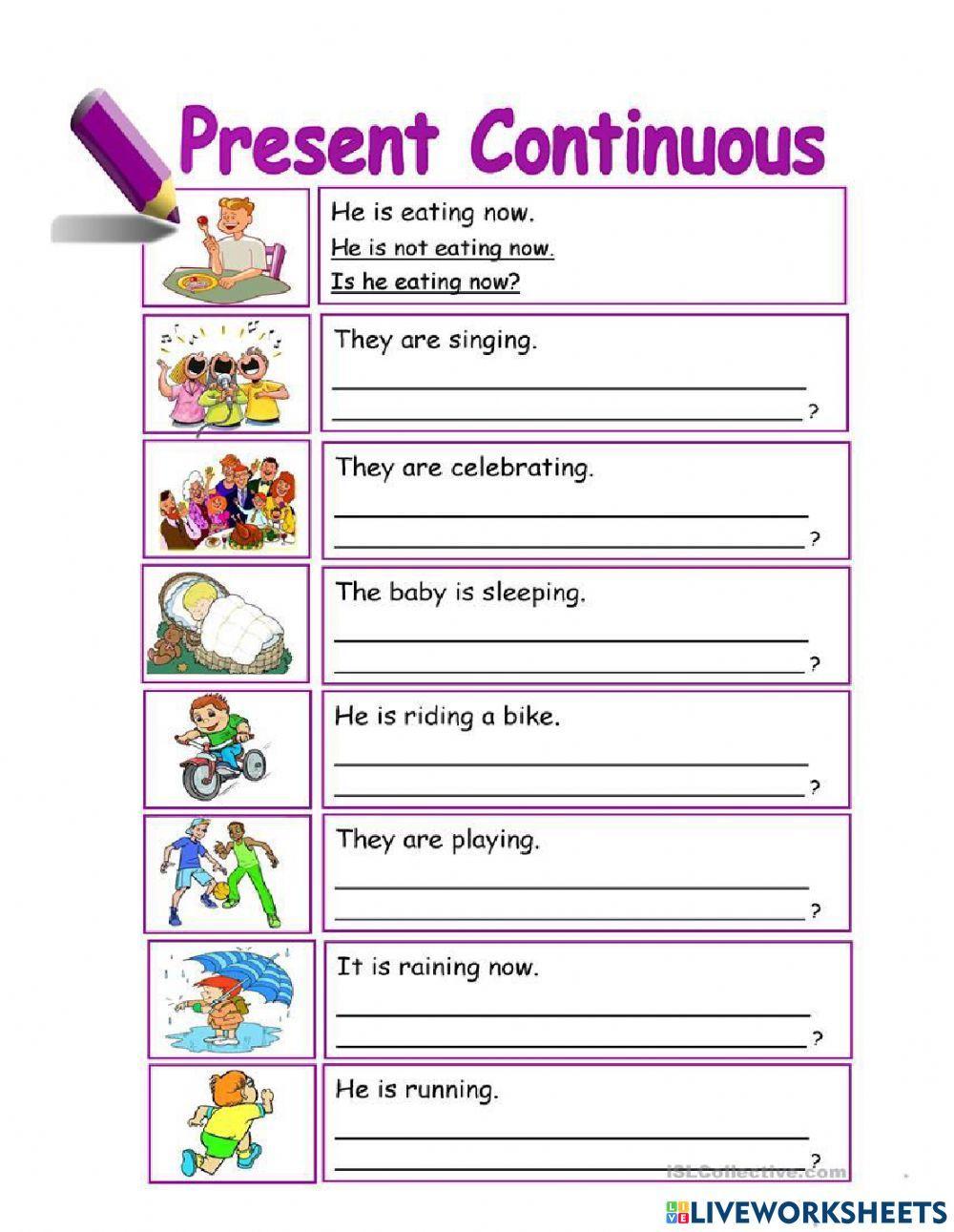 Present Continuous tense