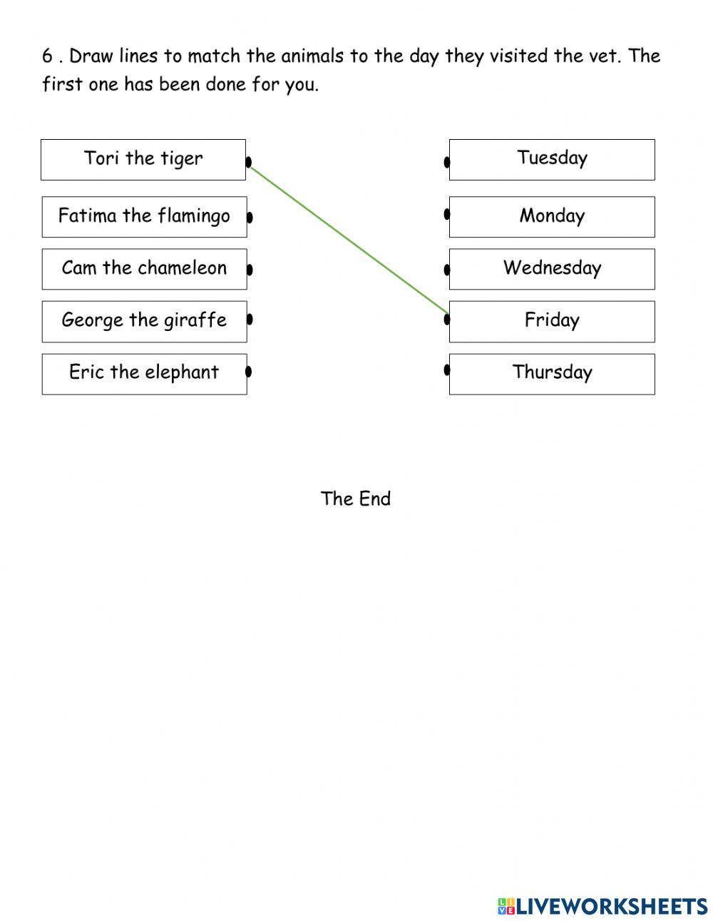 Comprehension - The Zoo Vet