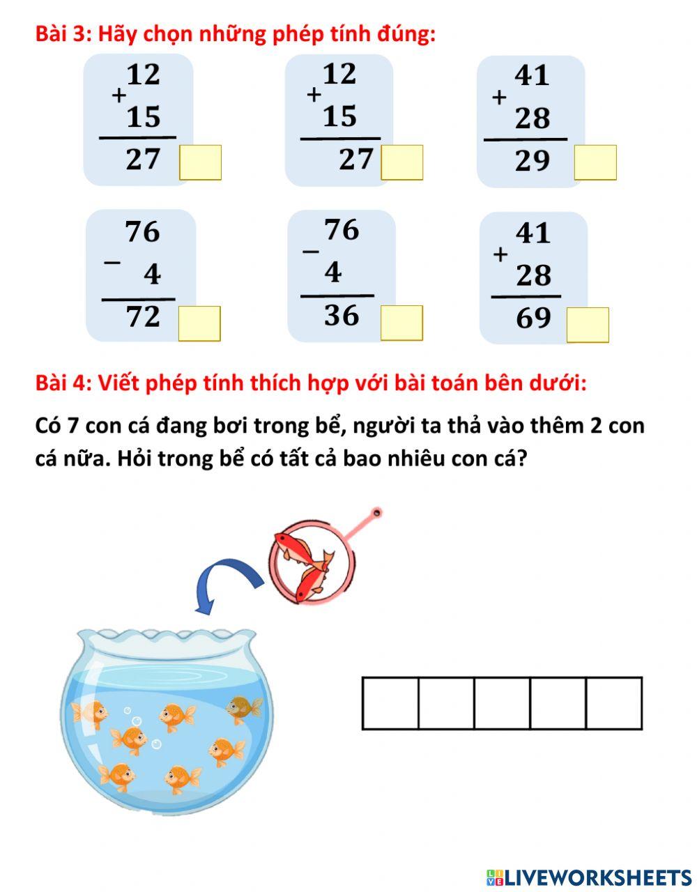 Bài ôn tập Toán - Tuần 1