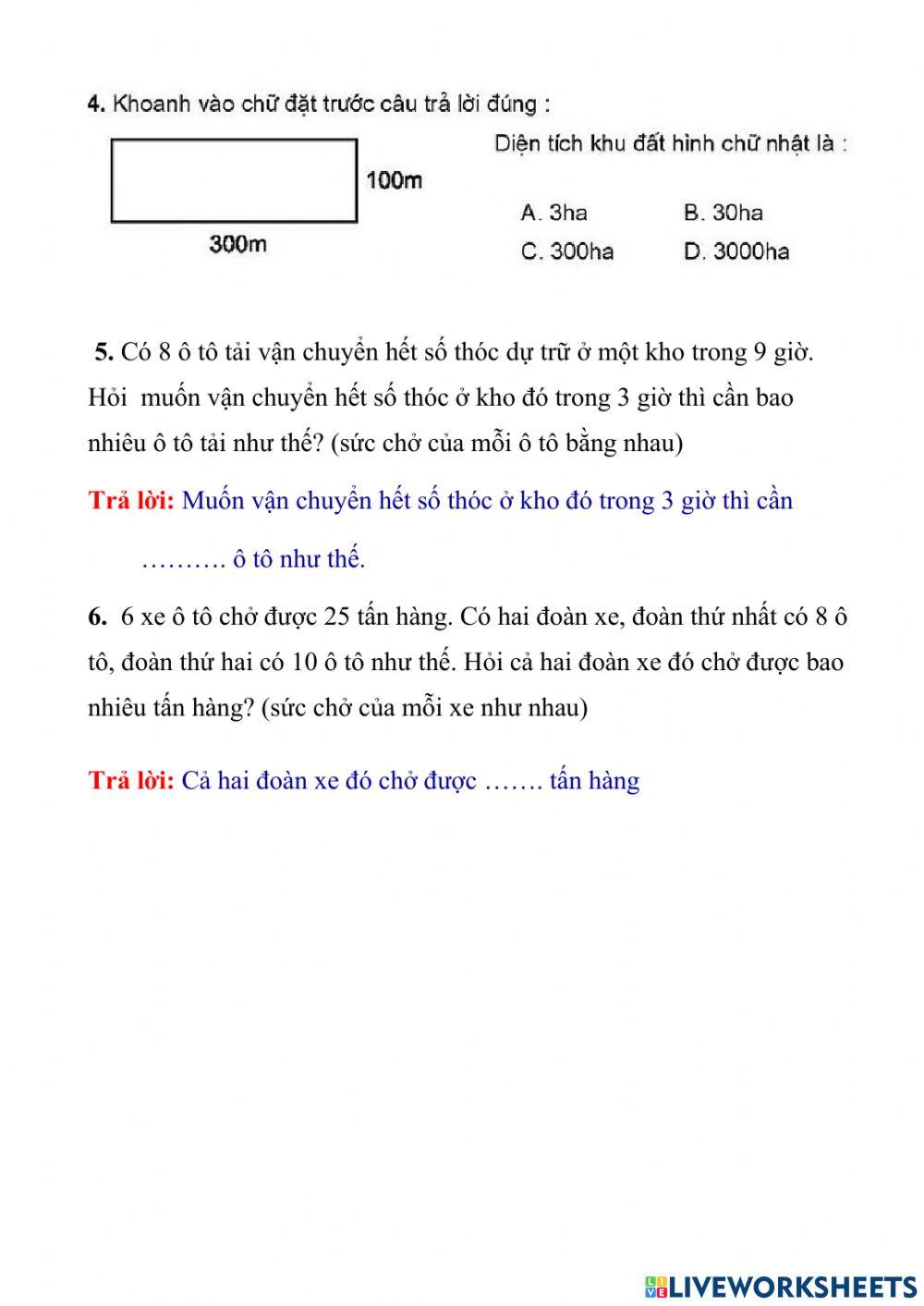 Vở bài tập toán 5- tiết 27