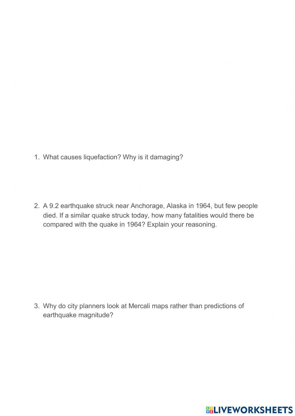 6.18 Earthquake Damage