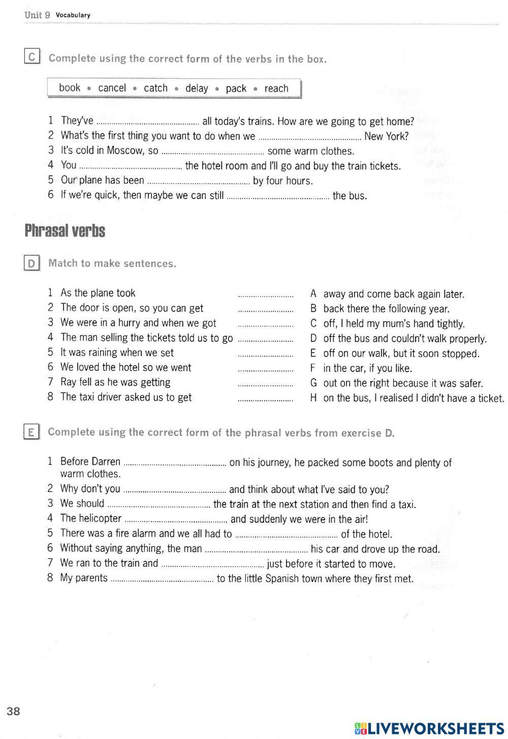 Unit 9 COming and going