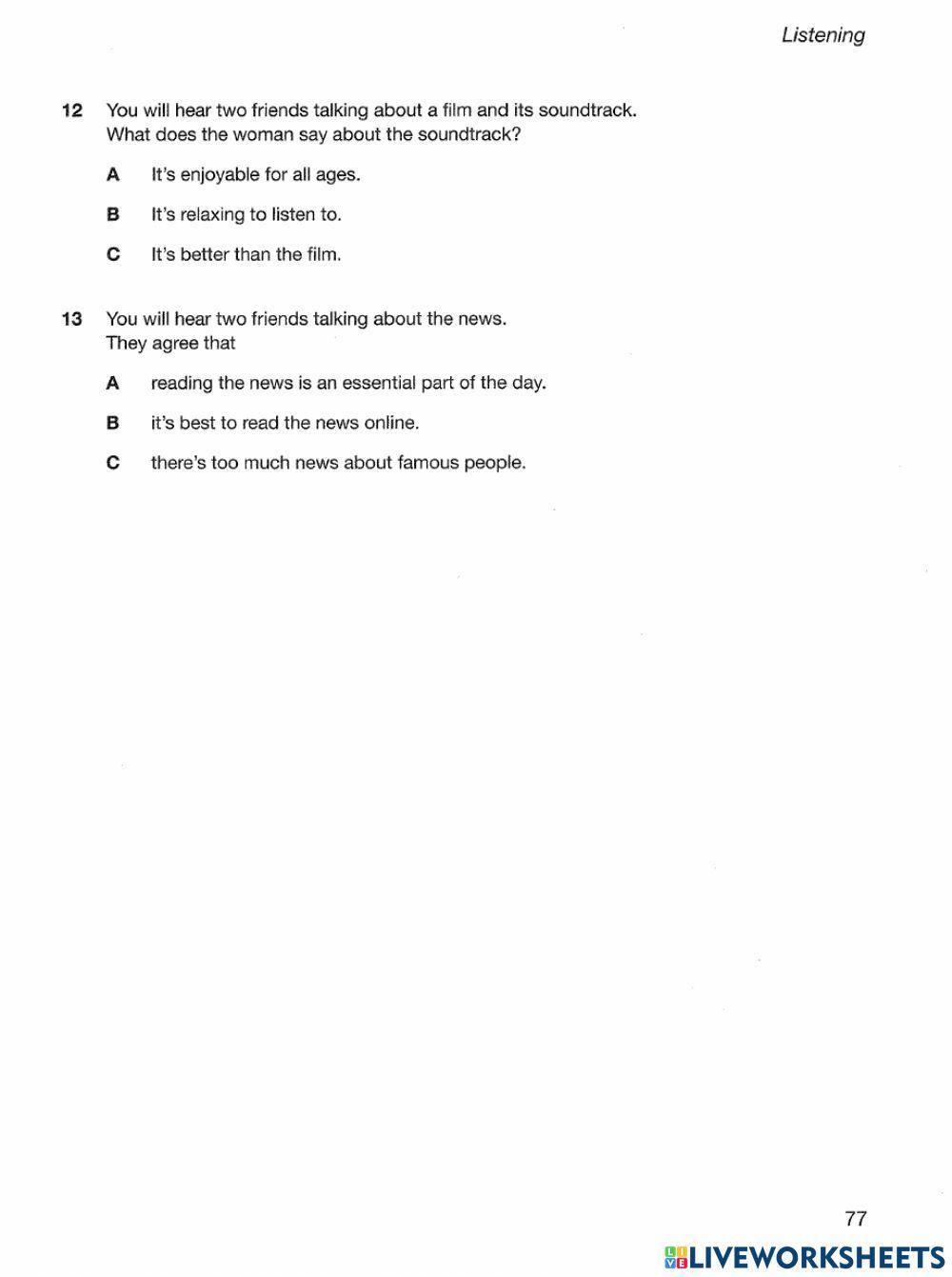 Pet listening practice