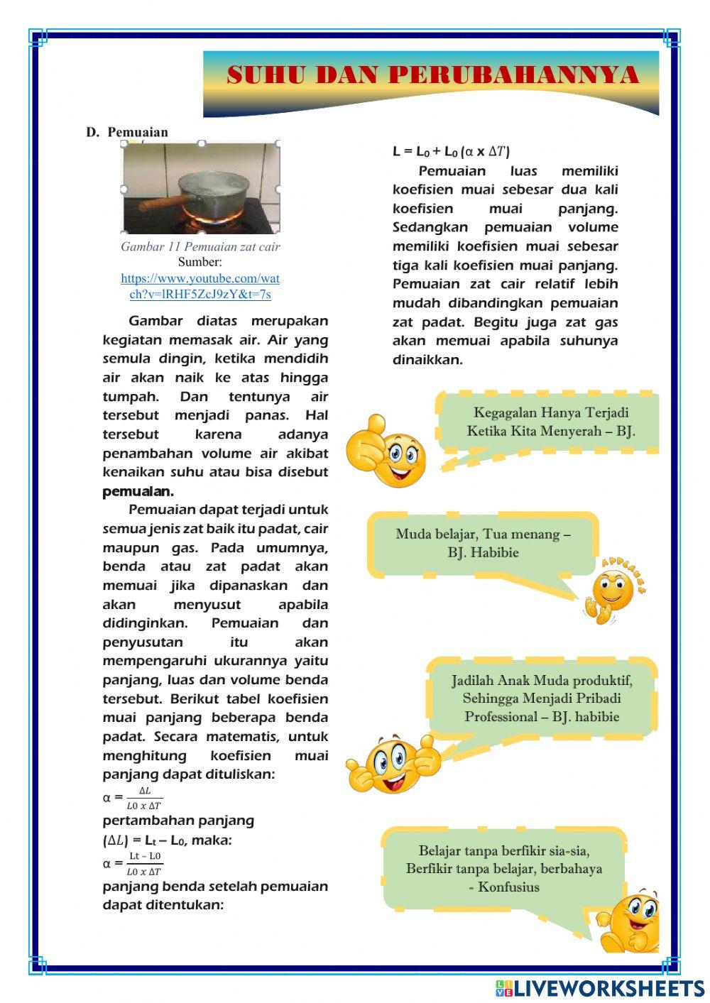 Suhu dan Perubahannya