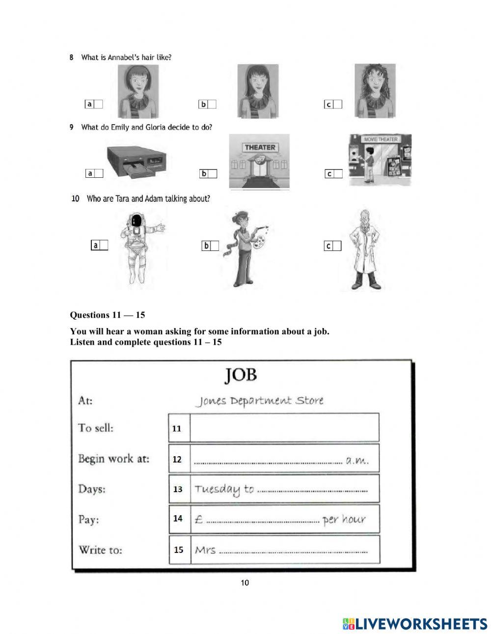 DS - Access 3 - Test 3 Listening