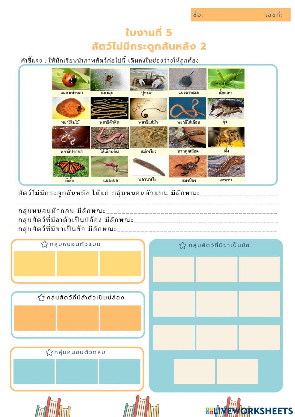 จำแนกสัตว์ 5