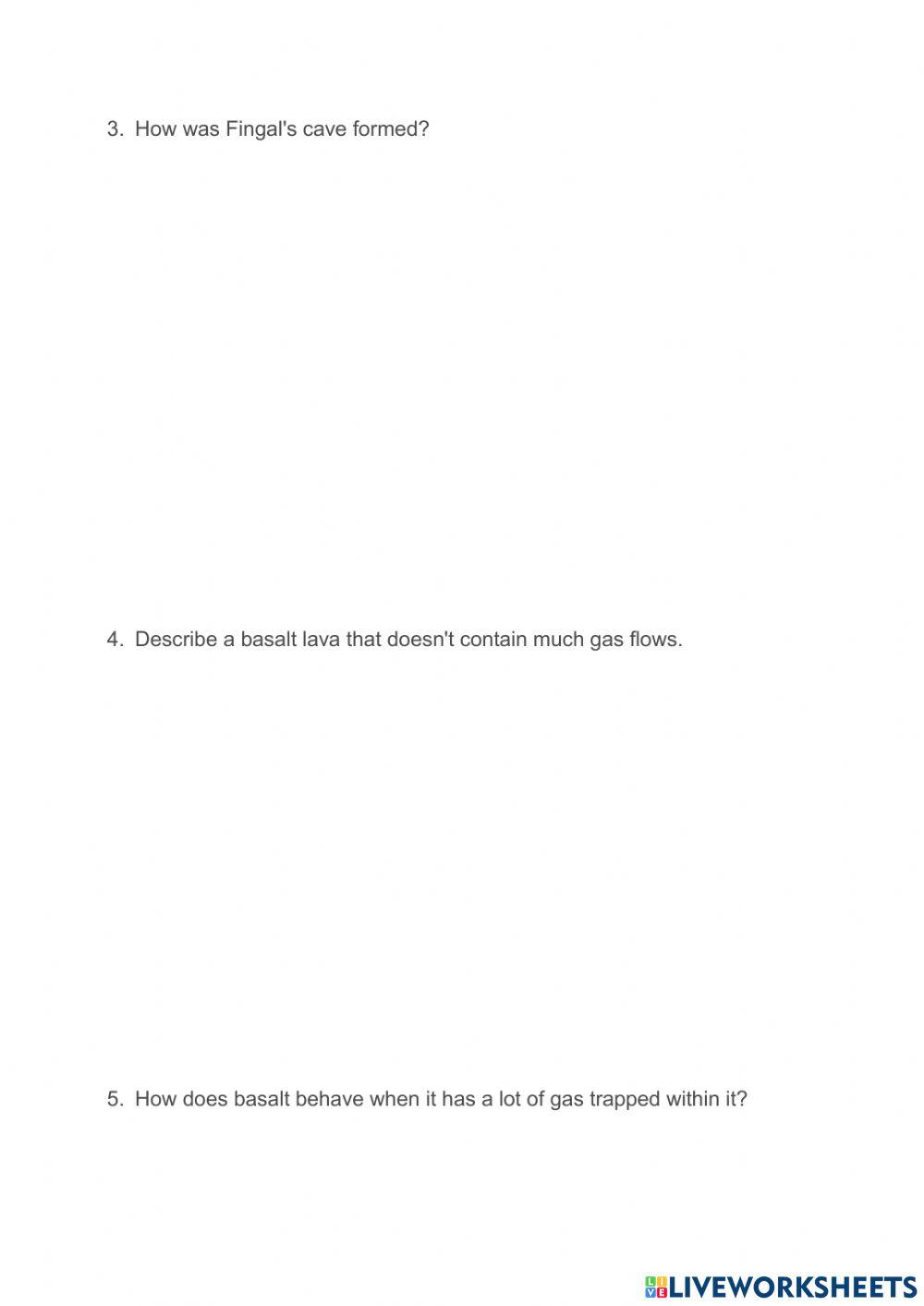 7.10 Volcanic Landforms