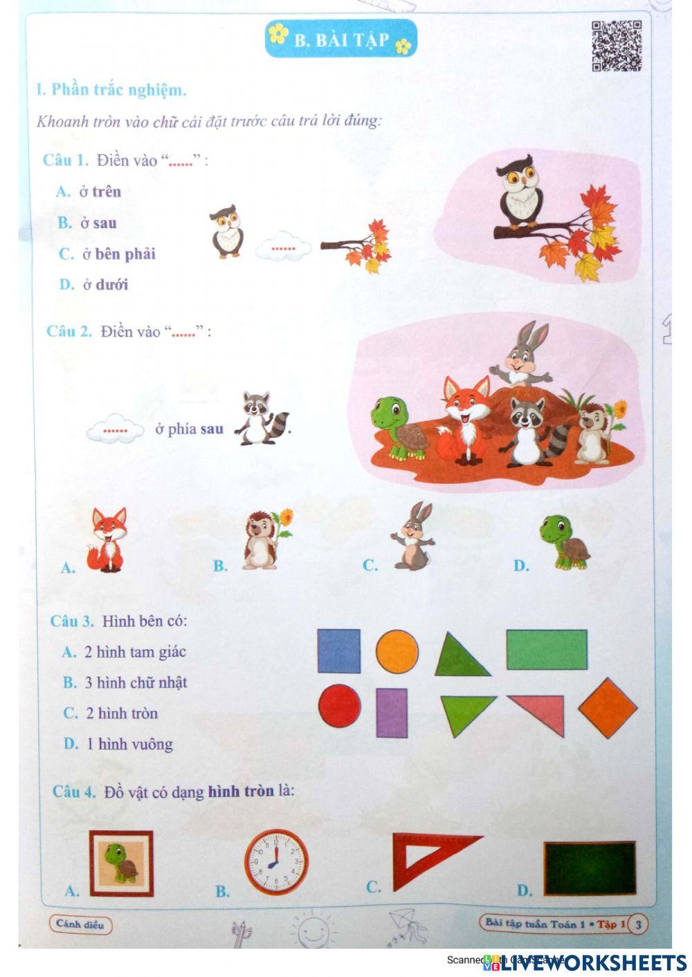 Bài tập Toán Tuần 1