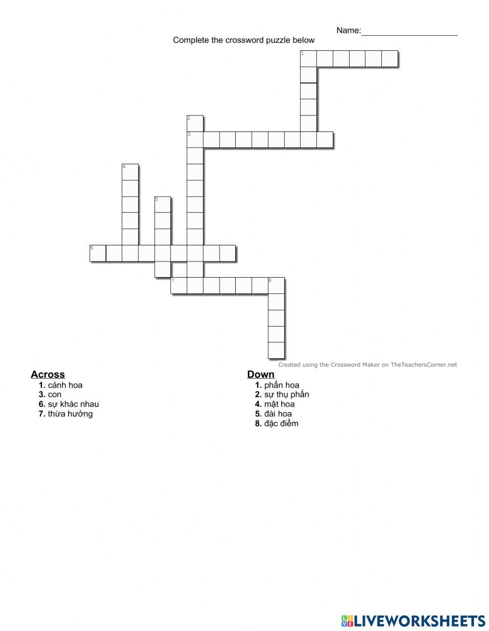 Life cycle and traits - VOCABULARY REVIEW