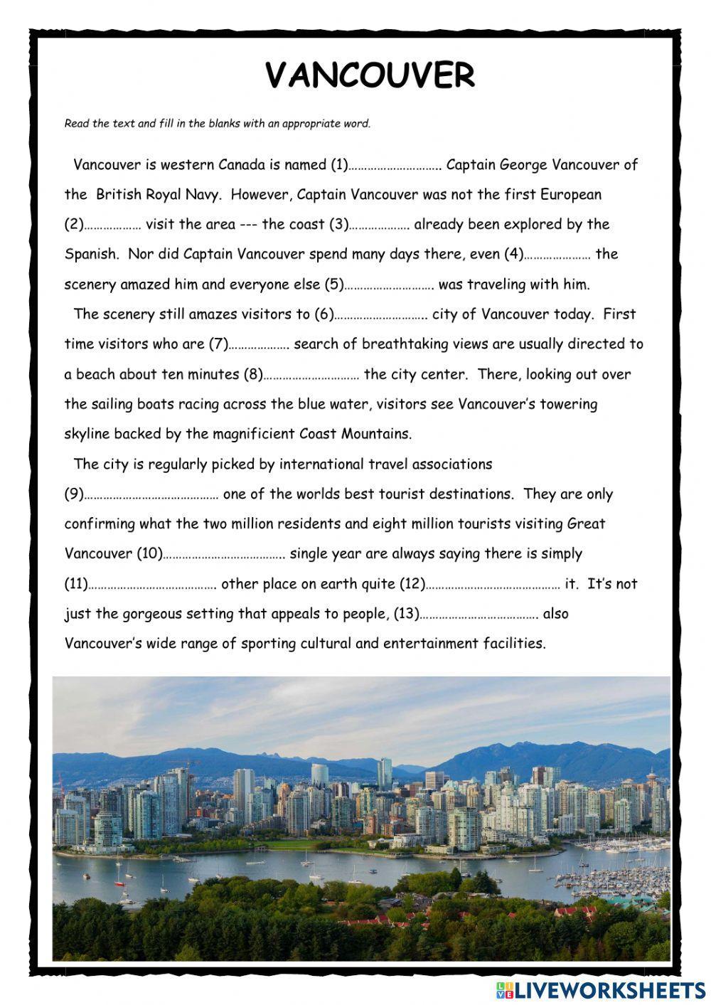 Vancouver FCE Exercise