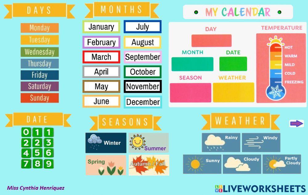 my-calendar-1382946-misscynthiah-liveworksheets
