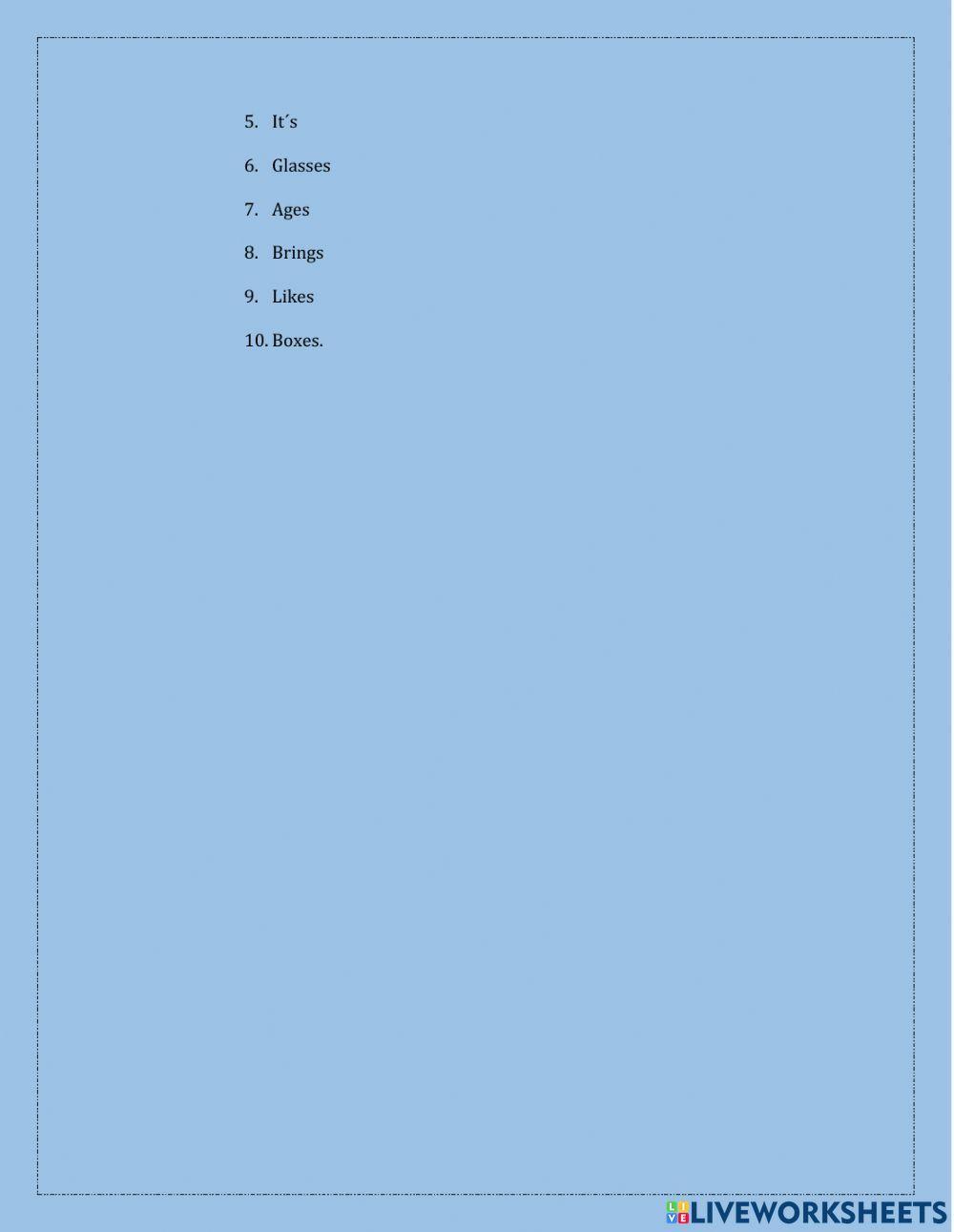 Third Person Singular and Plural Pronunciation
