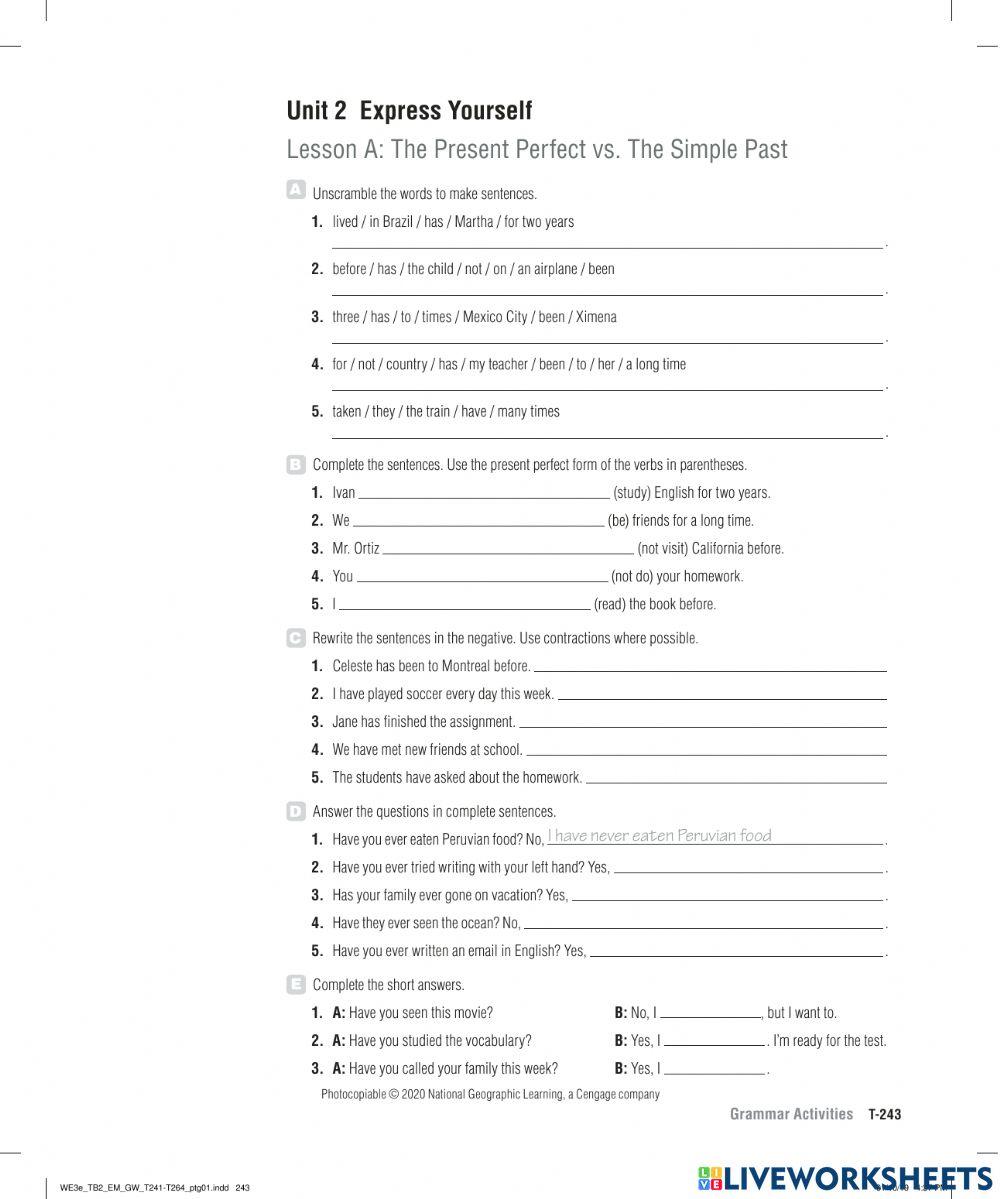Present Perfect or Past Simple