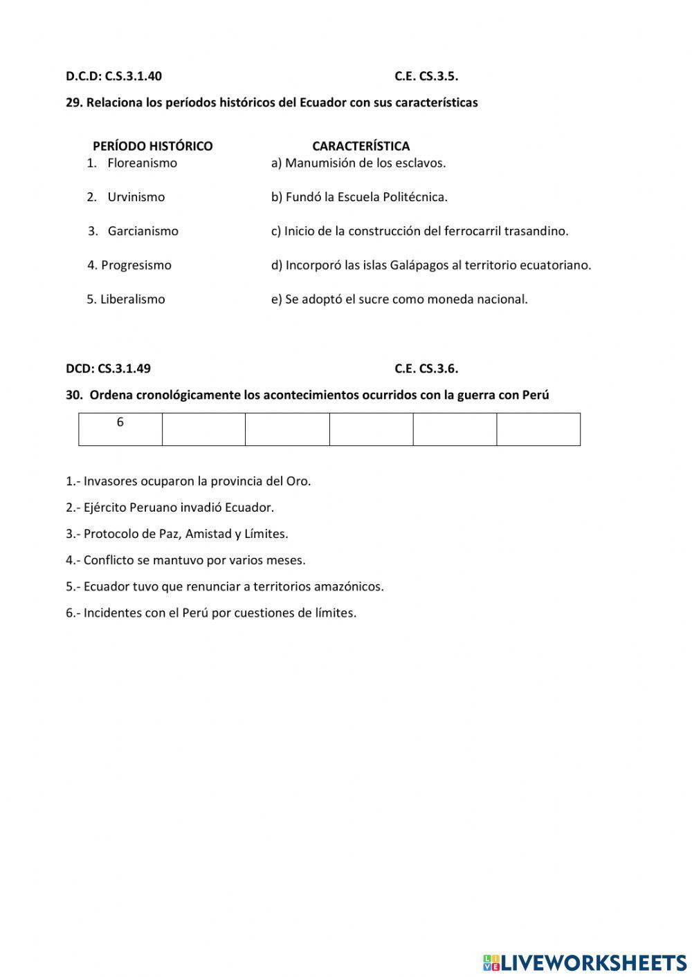 Tarea diagnóstica Estudios Sociales