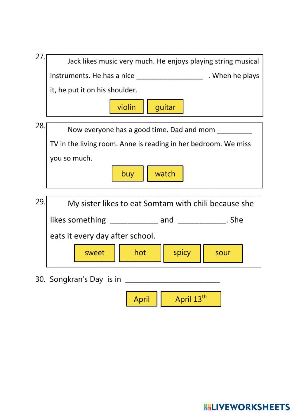 M.1-7 Final Examination (Part II)
