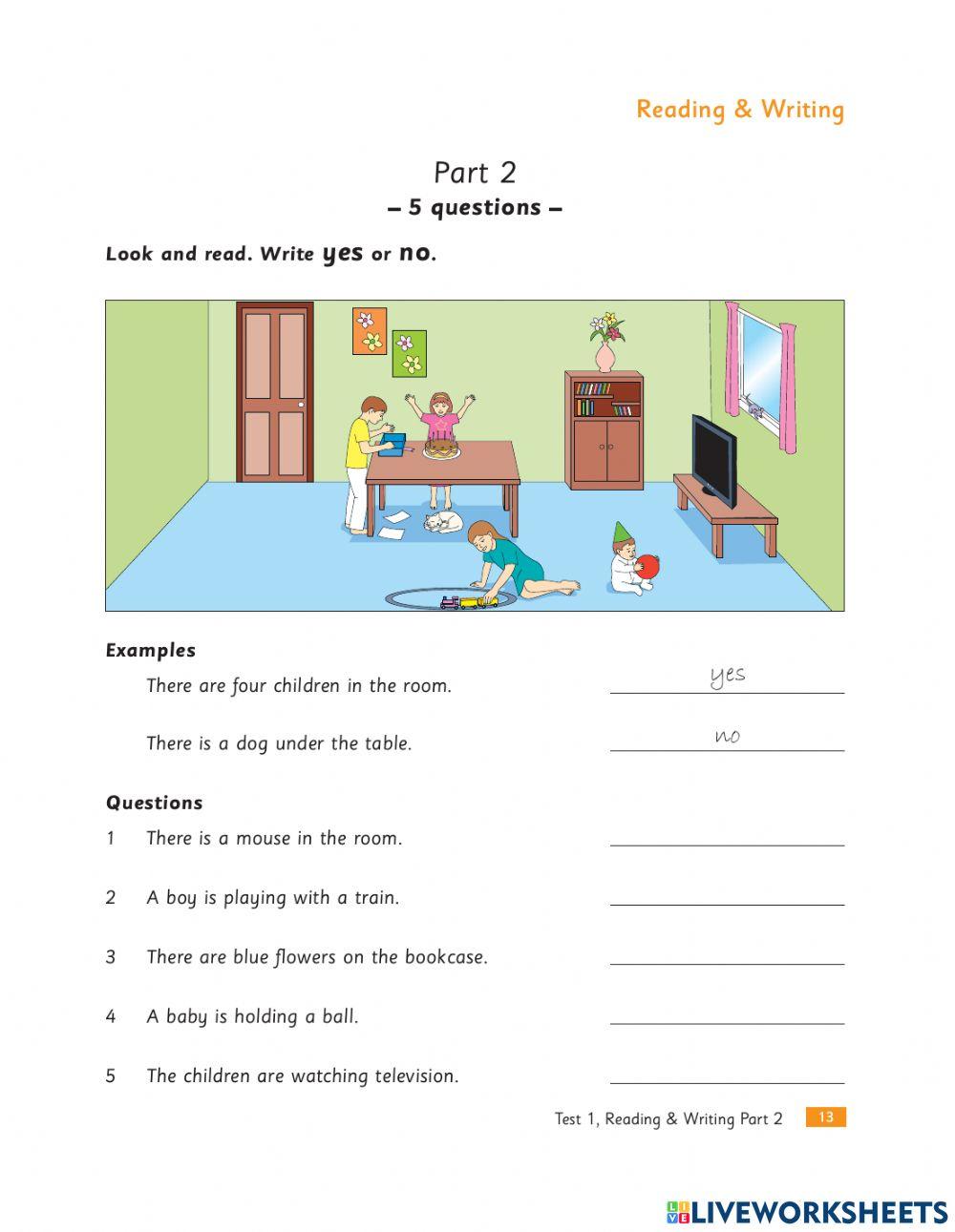 Test 1 - Reading & Writing