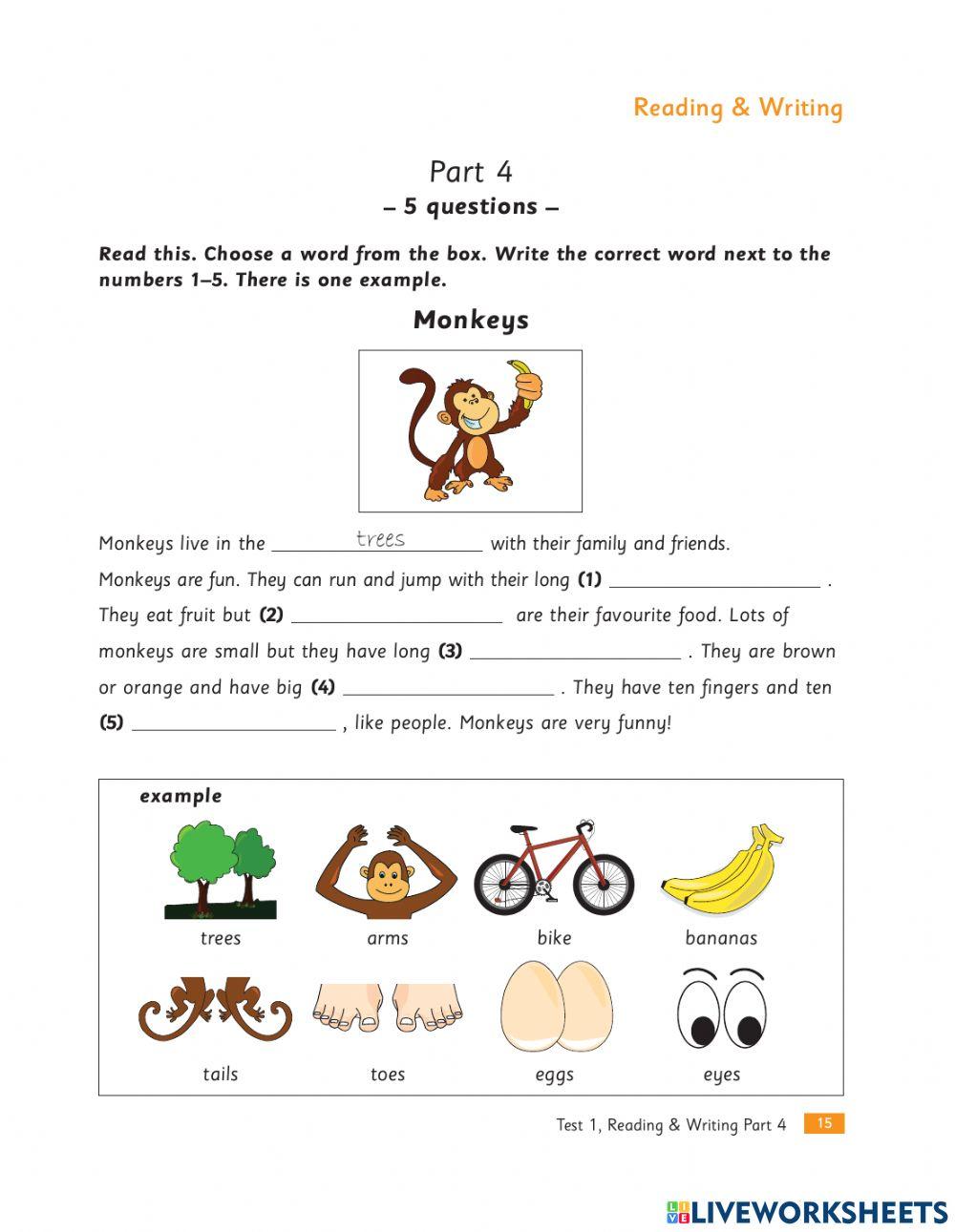 Test 1 - Reading & Writing