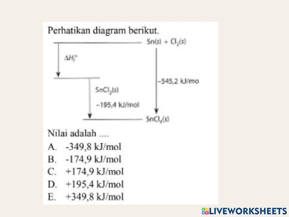 Penilaian Kognitif Termokimia Penentual Entalpi Reaksi