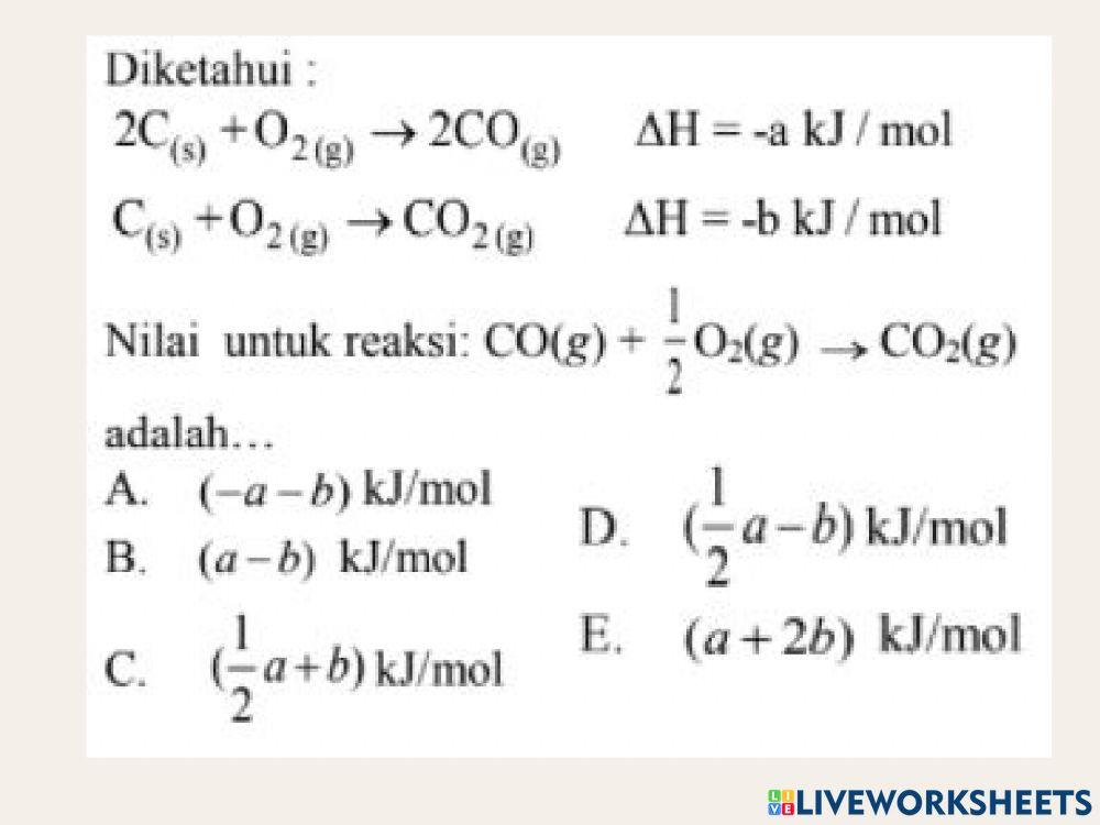 Penilaian Kognitif Termokimia Penentual Entalpi Reaksi