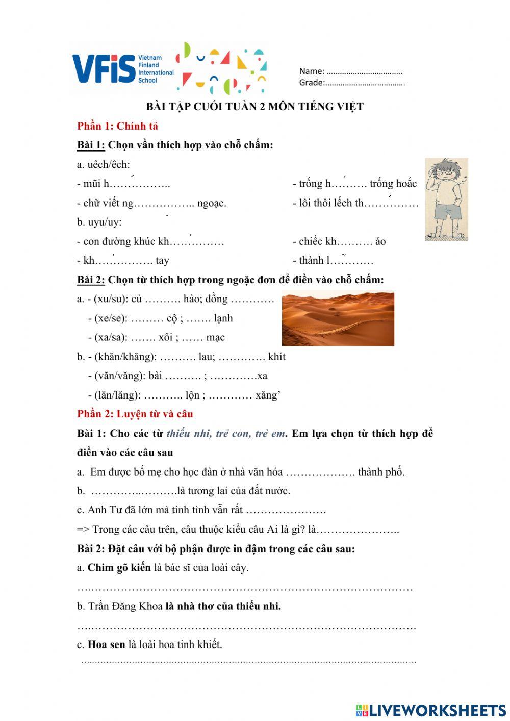 Bài tập cuối tuần 2