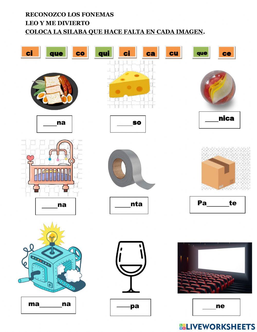 Reconozco los fonemas nivel 2