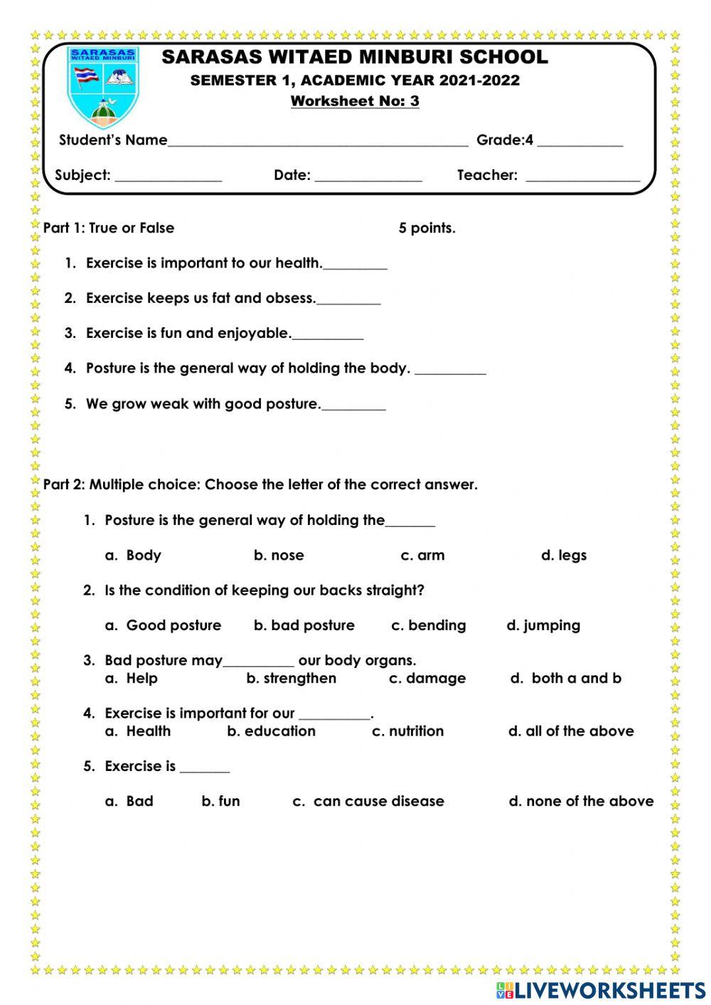 Exercise and body movements