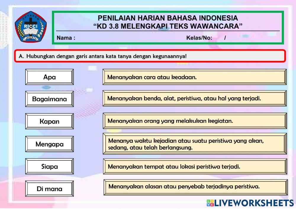 PH Bahasa Indonesia 3B KD 3.5 Sub 3 & 4