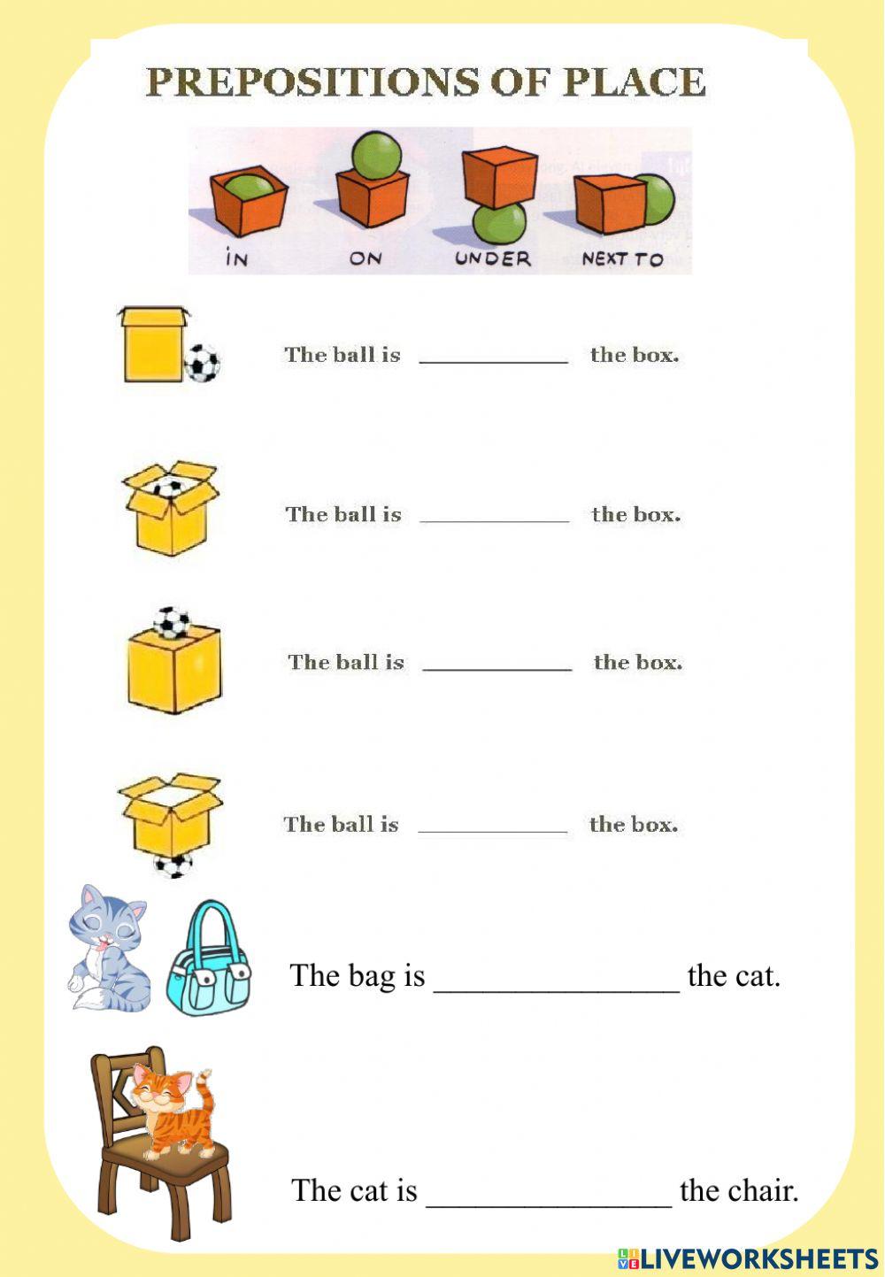 Preposition of place + Living room