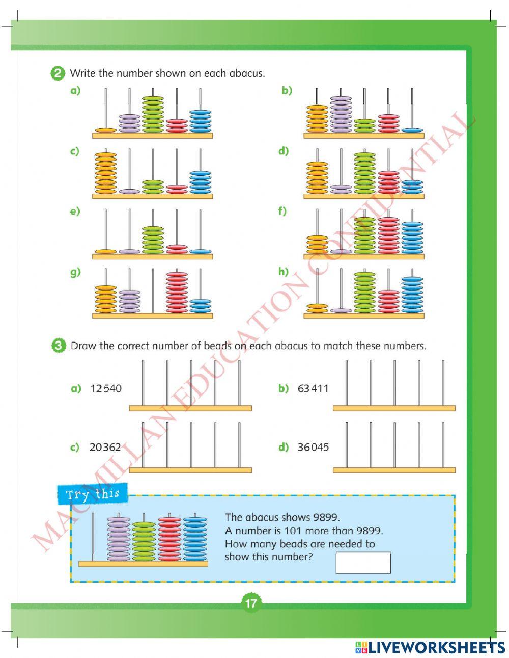 Maths 3A-Week 2 worksheet | Live Worksheets