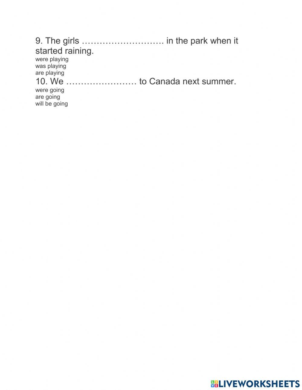 Mixed Continuous Tense
