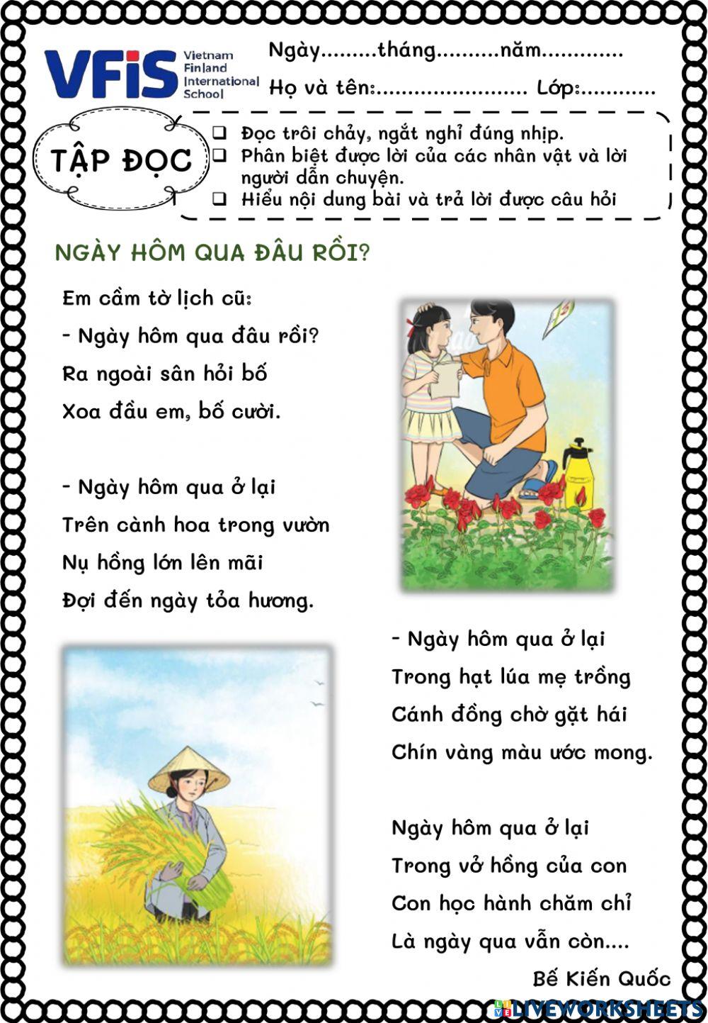 Vietnamese Week 2 - Đọc 1