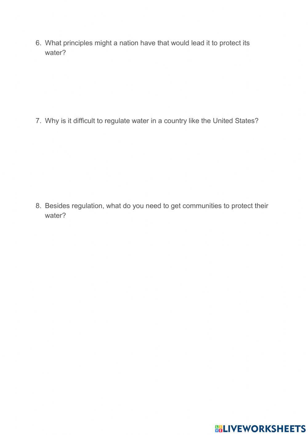 8.18 Protecting Water From Pollution